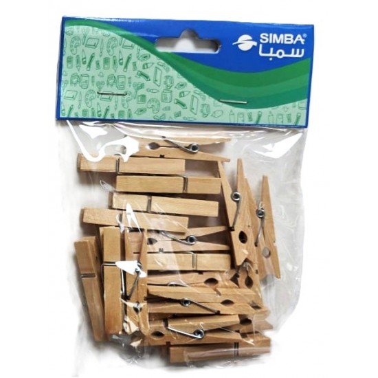 ملقط خشب كبير 4 سم 20 قطعة